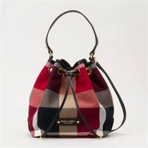 burberry bucket bag blue label|burberry check shoulder bag.